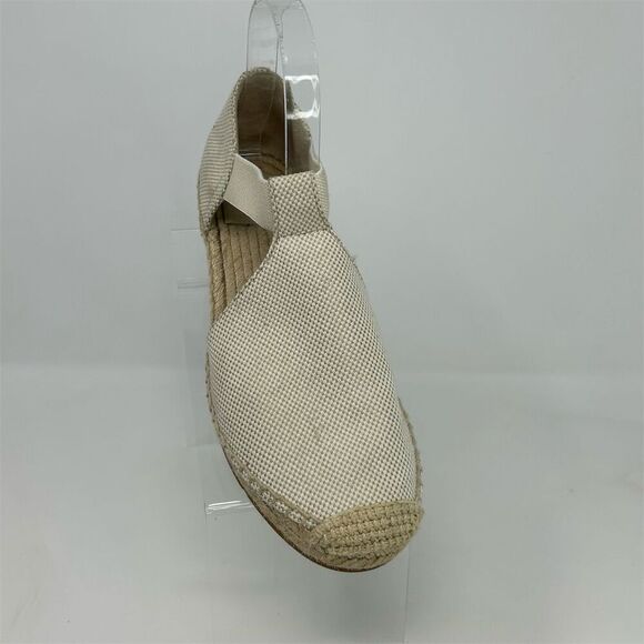 Tory Burch Women's White Cream Espadrille Wedge Sandals Size 9 Summer Casual - Picture 2 of 12